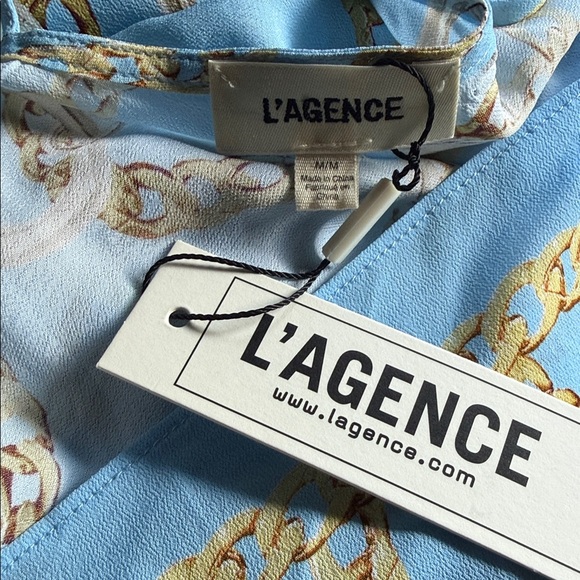 L’ AGENCE🔥🌴 Elise Chain print halter Cover up Dress - Picture 8 of 11